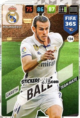 Sticker Gareth Bale - FIFA 365: 2017-2018. Adrenalyn XL n. 134 - Panini