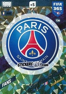 Sticker Club  Badge - FIFA 365: 2017-2018. Adrenalyn XL n. 136 - Panini