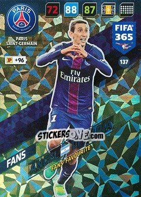 Figurina Ángel Di María - FIFA 365: 2017-2018. Adrenalyn XL - Panini