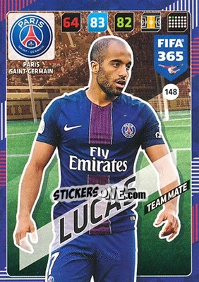 Sticker Lucas Moura - FIFA 365: 2017-2018. Adrenalyn XL - Panini