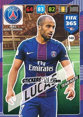 Sticker Lucas Moura - FIFA 365: 2017-2018. Adrenalyn XL n. 148 - Panini