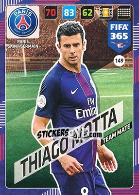 Sticker Thiago Motta - FIFA 365: 2017-2018. Adrenalyn XL - Panini