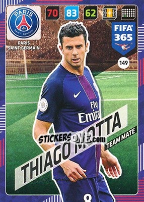 Sticker Thiago Motta - FIFA 365: 2017-2018. Adrenalyn XL n. 149 - Panini