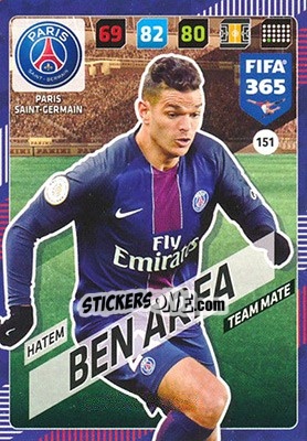 Sticker Hatem Ben Arfa - FIFA 365: 2017-2018. Adrenalyn XL - Panini