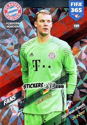 Sticker Manuel Neuer - FIFA 365: 2017-2018. Adrenalyn XL n. 159 - Panini