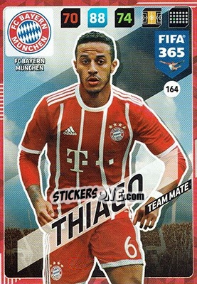 Sticker Thiago Alcántara - FIFA 365: 2017-2018. Adrenalyn XL n. 164 - Panini