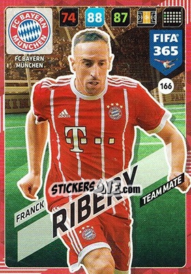 Sticker Franck Ribéry - FIFA 365: 2017-2018. Adrenalyn XL n. 166 - Panini