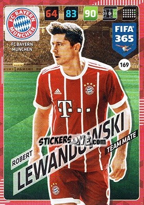 Sticker Robert Lewandowski - FIFA 365: 2017-2018. Adrenalyn XL n. 169 - Panini