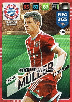 Sticker Thomas Müller - FIFA 365: 2017-2018. Adrenalyn XL n. 170 - Panini