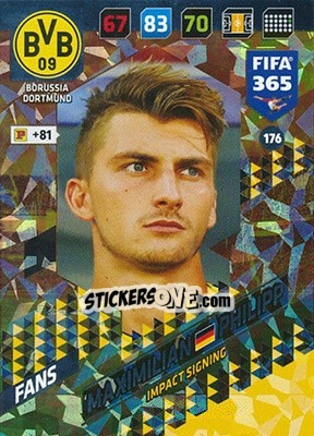 Sticker Maximilian Philipp - FIFA 365: 2017-2018. Adrenalyn XL n. 176 - Panini