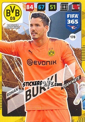 Sticker Roman Bürki - FIFA 365: 2017-2018. Adrenalyn XL n. 178 - Panini