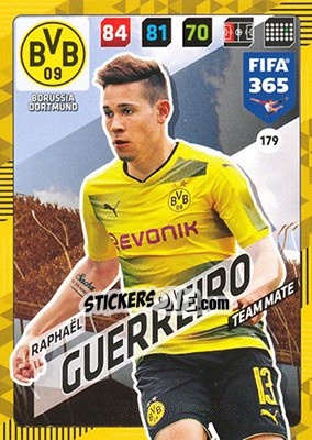 Sticker Raphaël Guerreiro - FIFA 365: 2017-2018. Adrenalyn XL n. 179 - Panini