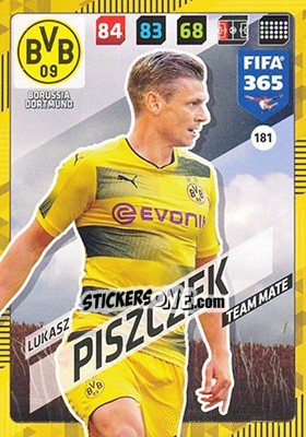 Sticker Lukasz Piszczek - FIFA 365: 2017-2018. Adrenalyn XL n. 181 - Panini