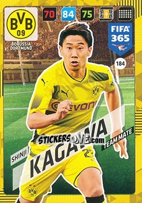 Sticker Shinji Kagawa - FIFA 365: 2017-2018. Adrenalyn XL n. 184 - Panini