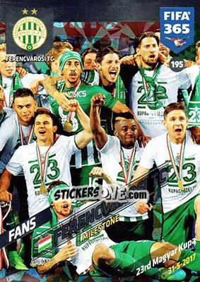 Sticker Ferencvárosi TC - FIFA 365: 2017-2018. Adrenalyn XL n. 195 - Panini