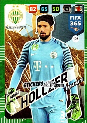 Sticker Adam Holczer - FIFA 365: 2017-2018. Adrenalyn XL n. 196 - Panini