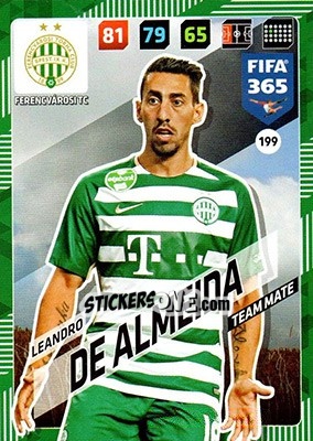 Sticker Leandro De Almeida - FIFA 365: 2017-2018. Adrenalyn XL n. 199 - Panini