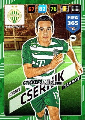 Sticker Kornél Csernik - FIFA 365: 2017-2018. Adrenalyn XL n. 202 - Panini