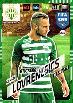 Sticker Gergő Lovrencsics - FIFA 365: 2017-2018. Adrenalyn XL n. 205 - Panini