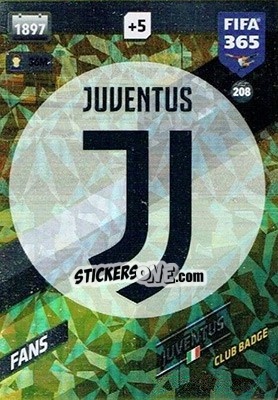 Sticker Club Badge - FIFA 365: 2017-2018. Adrenalyn XL n. 208 - Panini