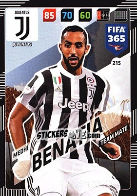 Sticker Medhi Benatia - FIFA 365: 2017-2018. Adrenalyn XL - Panini