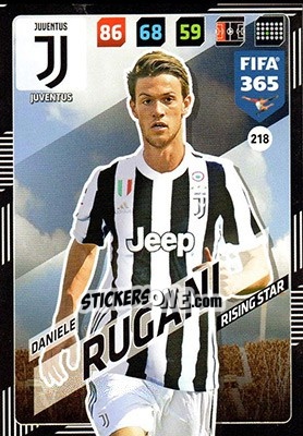 Sticker Daniele Rugani - FIFA 365: 2017-2018. Adrenalyn XL n. 218 - Panini