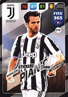 Sticker Miralem Pjanic - FIFA 365: 2017-2018. Adrenalyn XL n. 219 - Panini