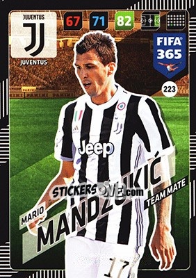 Sticker Mario Mandžukic - FIFA 365: 2017-2018. Adrenalyn XL n. 223 - Panini