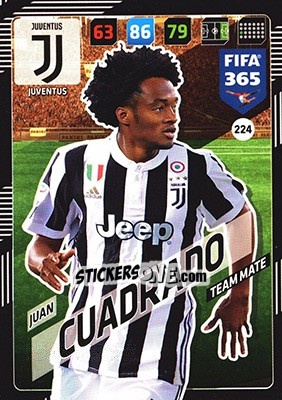 Sticker Juan Cuadrado - FIFA 365: 2017-2018. Adrenalyn XL n. 224 - Panini