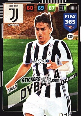 Sticker Paulo Dybala - FIFA 365: 2017-2018. Adrenalyn XL n. 225 - Panini