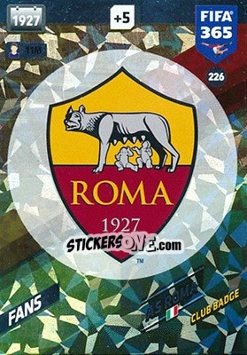 Sticker Club Badge - FIFA 365: 2017-2018. Adrenalyn XL n. 226 - Panini
