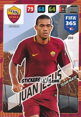 Sticker Juan Jesus - FIFA 365: 2017-2018. Adrenalyn XL n. 233 - Panini