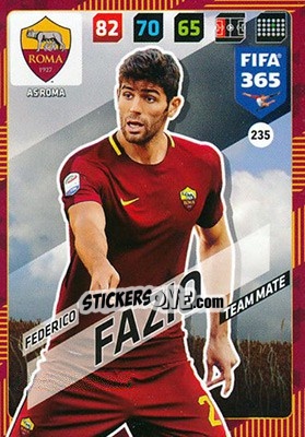 Sticker Federico Fazio - FIFA 365: 2017-2018. Adrenalyn XL n. 235 - Panini