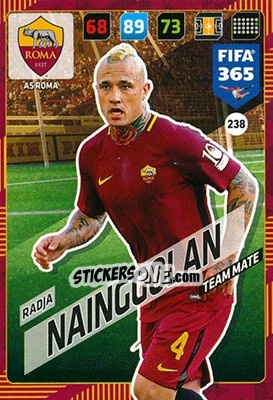 Sticker Radja Nainggolan - FIFA 365: 2017-2018. Adrenalyn XL n. 238 - Panini