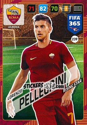Sticker Lorenzo Pellegrini - FIFA 365: 2017-2018. Adrenalyn XL n. 239 - Panini