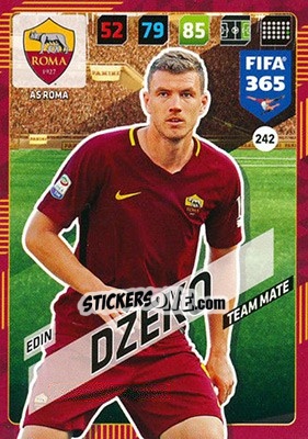 Sticker Edin Džeko - FIFA 365: 2017-2018. Adrenalyn XL n. 242 - Panini