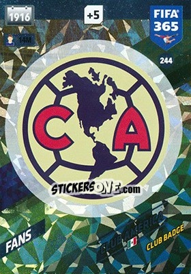 Sticker Club Badge - FIFA 365: 2017-2018. Adrenalyn XL n. 244 - Panini