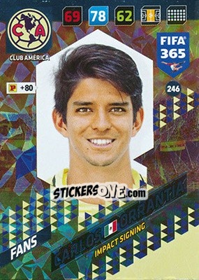 Sticker Carlos Orrantía - FIFA 365: 2017-2018. Adrenalyn XL n. 246 - Panini