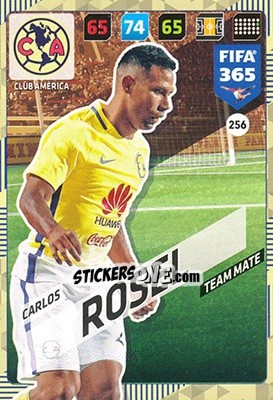 Sticker Carlos Rosel - FIFA 365: 2017-2018. Adrenalyn XL n. 256 - Panini