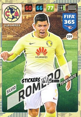 Sticker Silvio Romero - FIFA 365: 2017-2018. Adrenalyn XL n. 259 - Panini