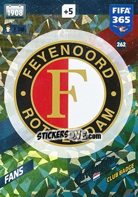Sticker Club Badge - FIFA 365: 2017-2018. Adrenalyn XL n. 262 - Panini