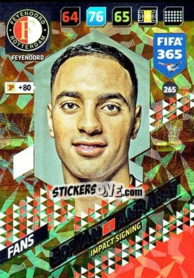 Sticker Sofyan Amrabat - FIFA 365: 2017-2018. Adrenalyn XL n. 265 - Panini