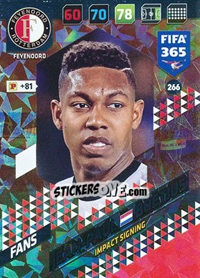 Sticker Jean-Paul Boëtius - FIFA 365: 2017-2018. Adrenalyn XL n. 266 - Panini