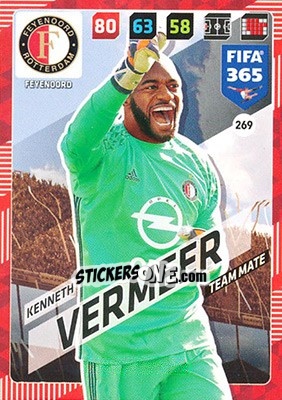 Sticker Kenneth Vermeer - FIFA 365: 2017-2018. Adrenalyn XL n. 269 - Panini