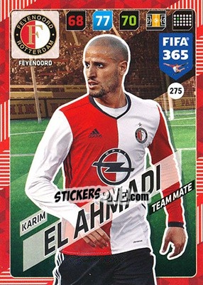 Sticker Karim El Ahmadi - FIFA 365: 2017-2018. Adrenalyn XL n. 275 - Panini
