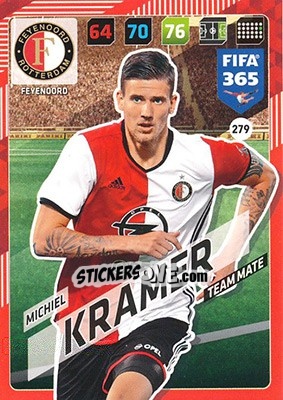 Sticker Michiel Kramer - FIFA 365: 2017-2018. Adrenalyn XL n. 279 - Panini