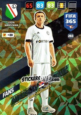 Sticker Miroslav Radovic - FIFA 365: 2017-2018. Adrenalyn XL n. 283 - Panini