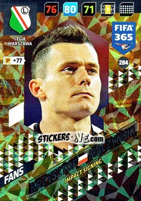 Sticker Krzysztof Mączyński - FIFA 365: 2017-2018. Adrenalyn XL n. 284 - Panini