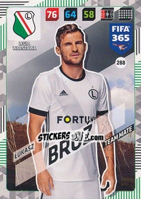 Sticker Lukasz Broź - FIFA 365: 2017-2018. Adrenalyn XL - Panini