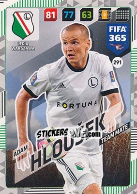 Sticker Adam Hloušek - FIFA 365: 2017-2018. Adrenalyn XL n. 291 - Panini